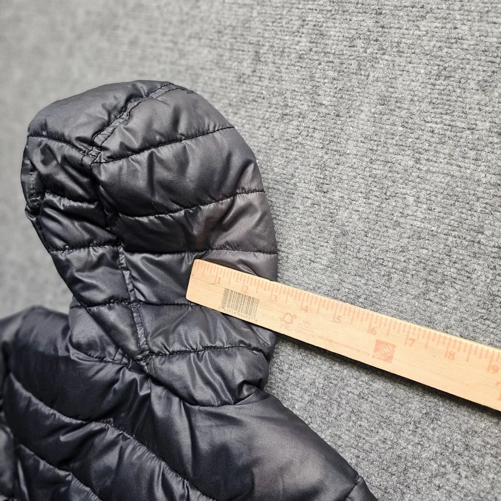 Old Navy Frost Free Hooded Puffer Jacket Kids Size M 8 Black Quilted Zip Up Coat